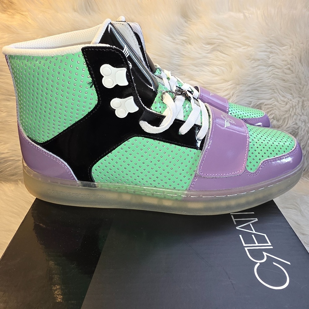 Creative Recreation Cesario Hi XXI Sneakers – Men's 10.5 — Green/Purple CRF02313